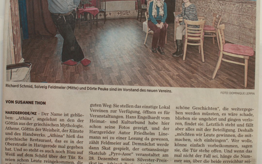 Artikel zur Vereinsgründung