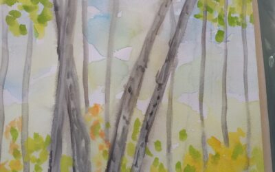Mit Farben und Pinsel – Bilder von Monika Nagel in der Kulturschule