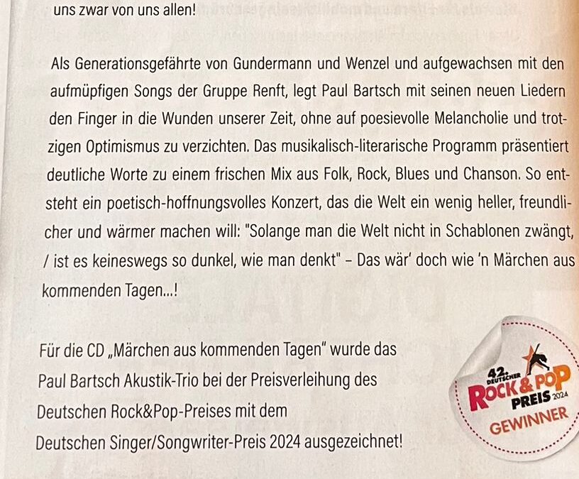 Artikel zum Sommerfest des SZ ATHINA im Unterharzboten vom 22.06.25