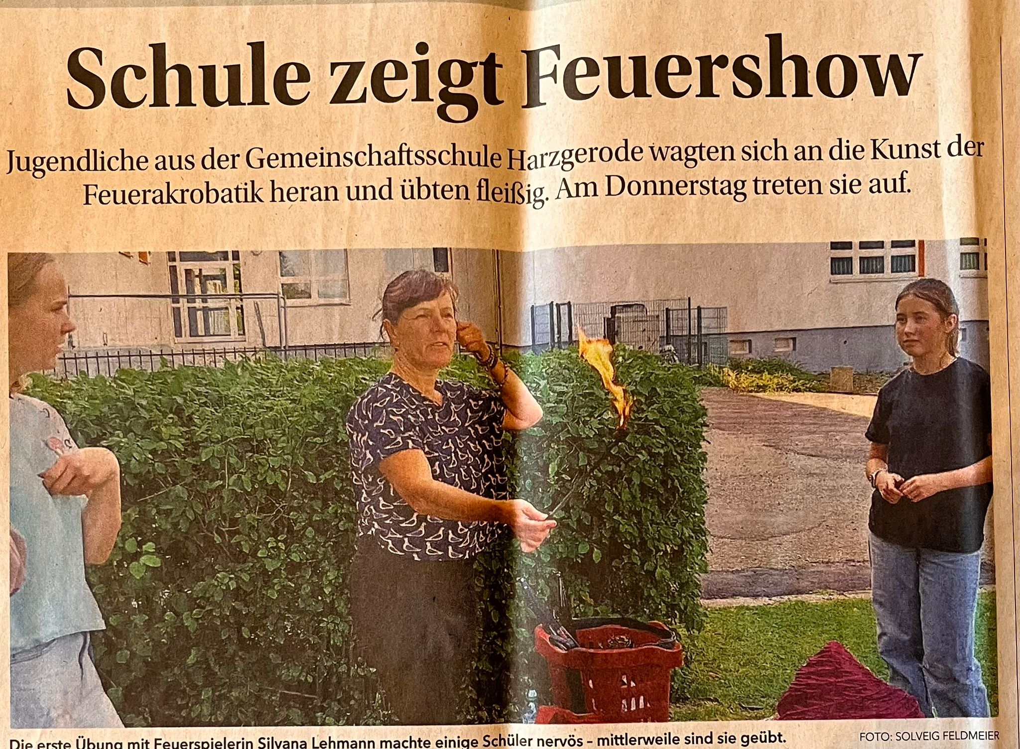 Feuertheater vorgestellt in der MZ vom 29.10.25