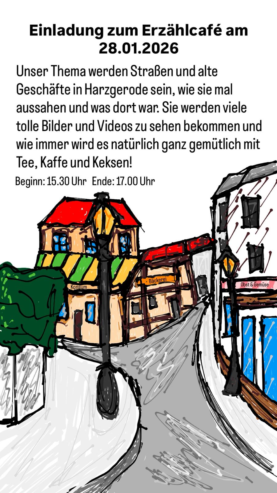 Erzählcafé Straßen, Plätze, Geschäfte im früheren Harzgerode