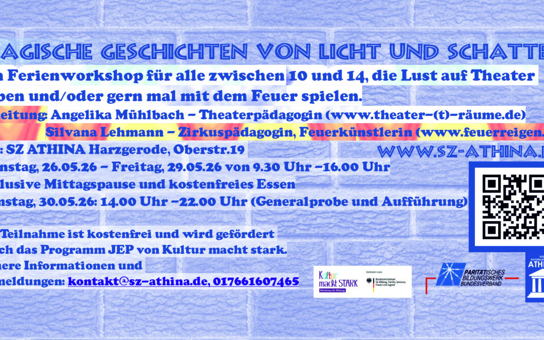 Workshop Magische Geschichten von Licht und Schatten vom 26.05. bis 30.05.26