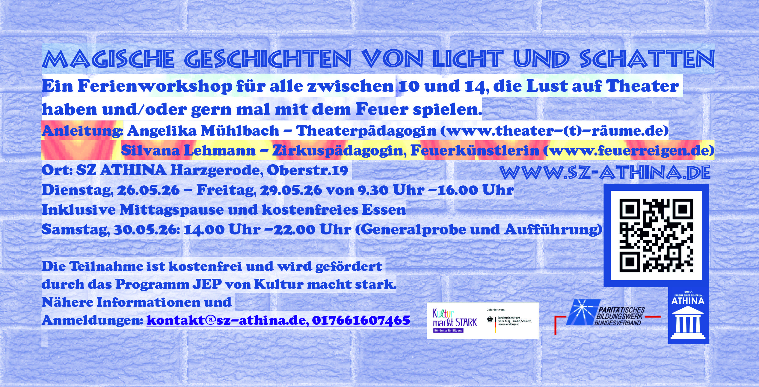 Workshop Magische Geschichten von Licht und Schatten vom 26.05. bis 30.05.26